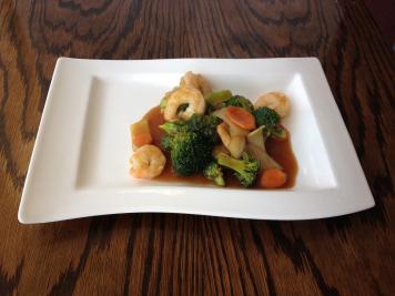 King Prawn with Broccoli Spears & Oyster Sauce